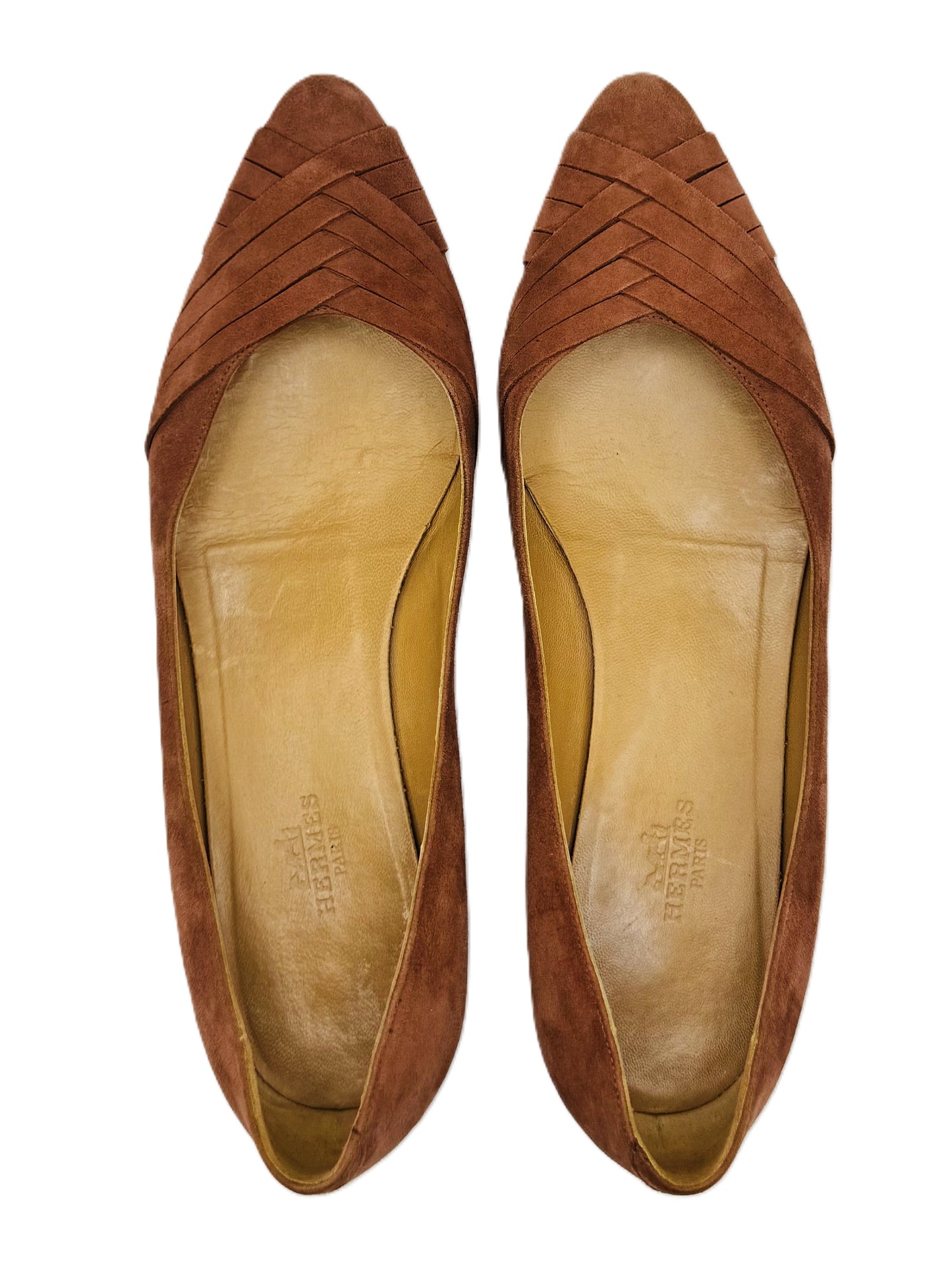 Hermes suede old pink pumps-uk4.5