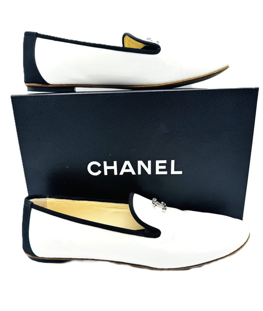 Chanel Patent Leather Loafers / Flats UK6.5